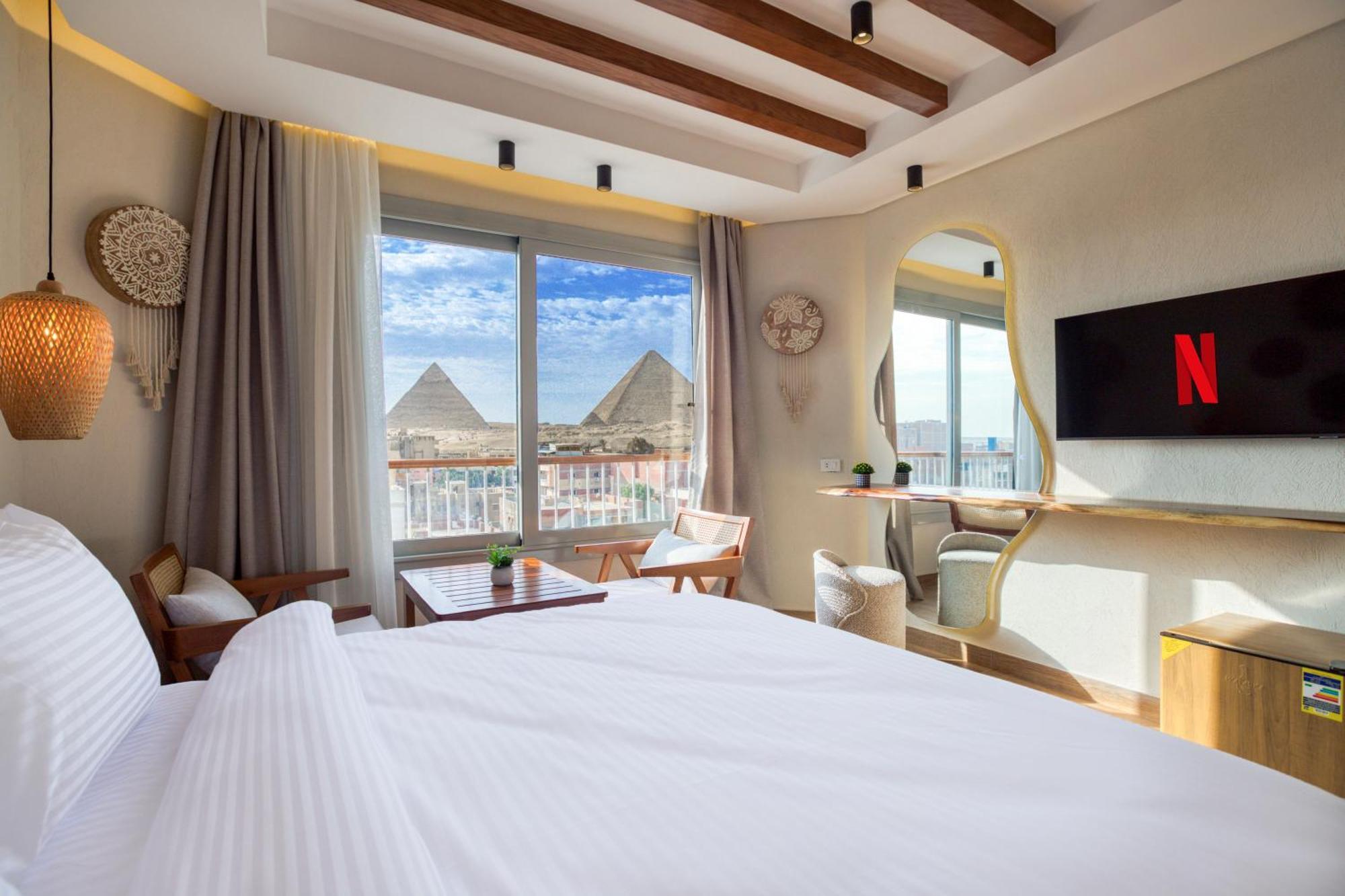 Galaxy Pyramids View Inn Kafret el-Gabal Exterior foto