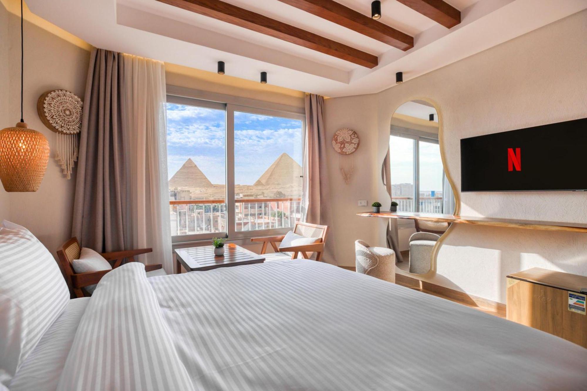 Galaxy Pyramids View Inn Kafret el-Gabal Exterior foto